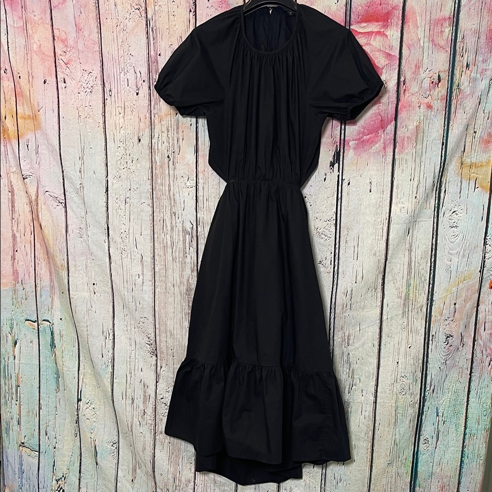 J.Crew Black Cotton Dress with Back Cutout 8p